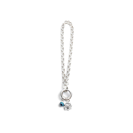 Silver Helios & Mavi Charm Bracelet