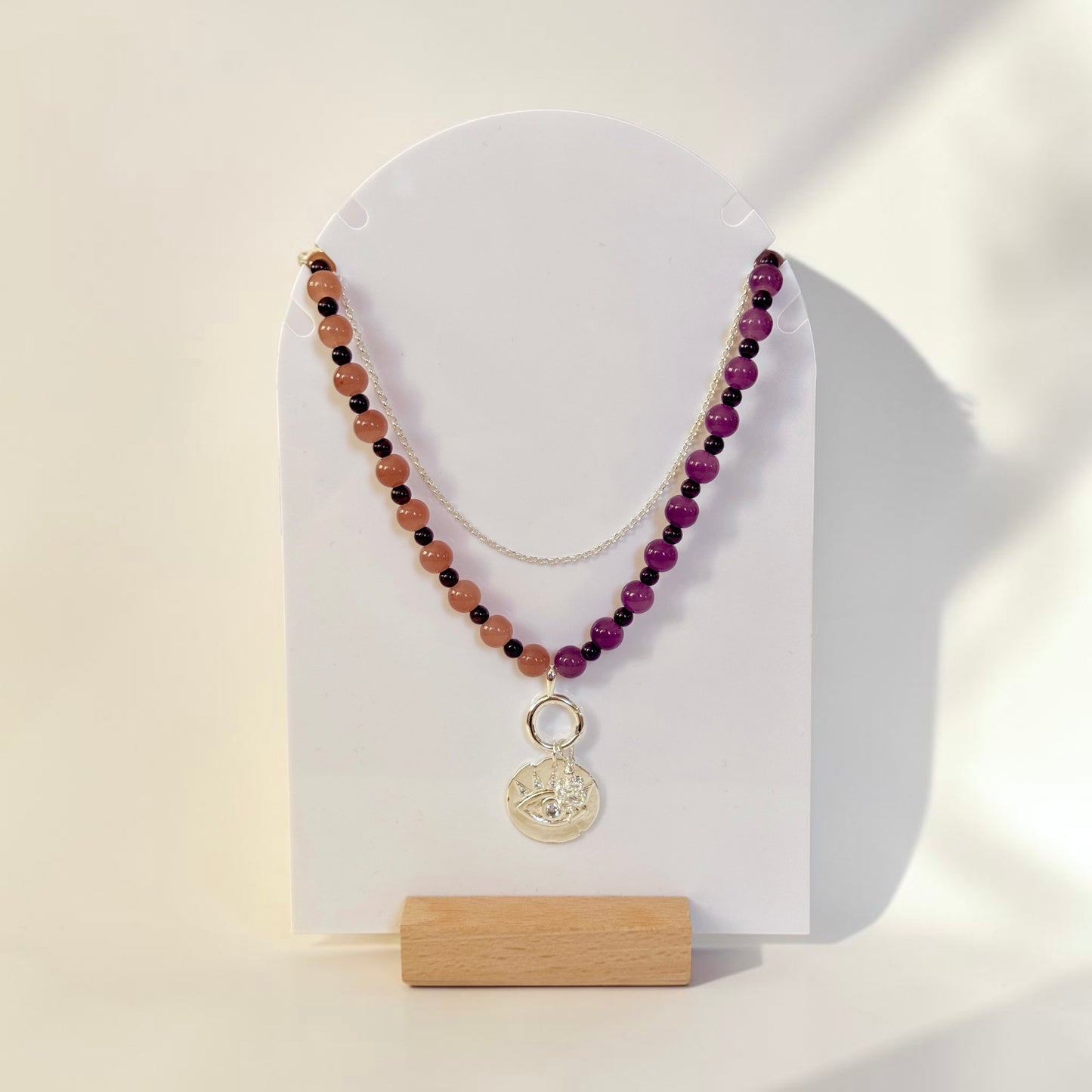 Silver Gaze & Viper LAYERED Beaded Necklace
