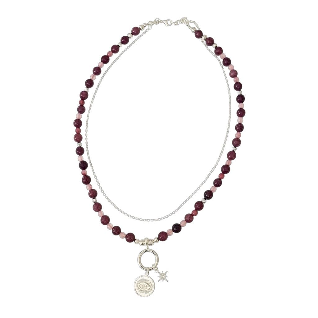 Silver Vice & Polaris LAYERED Beaded Necklace