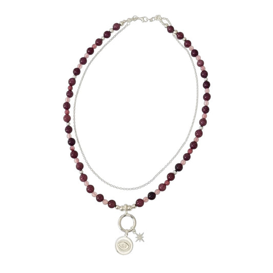 Silver Vice & Polaris LAYERED Beaded Necklace