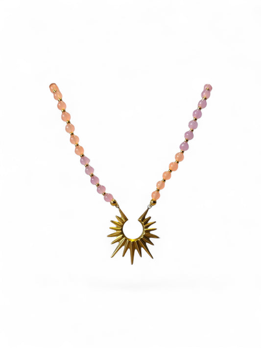 Gold Soleil Beaded Necklace