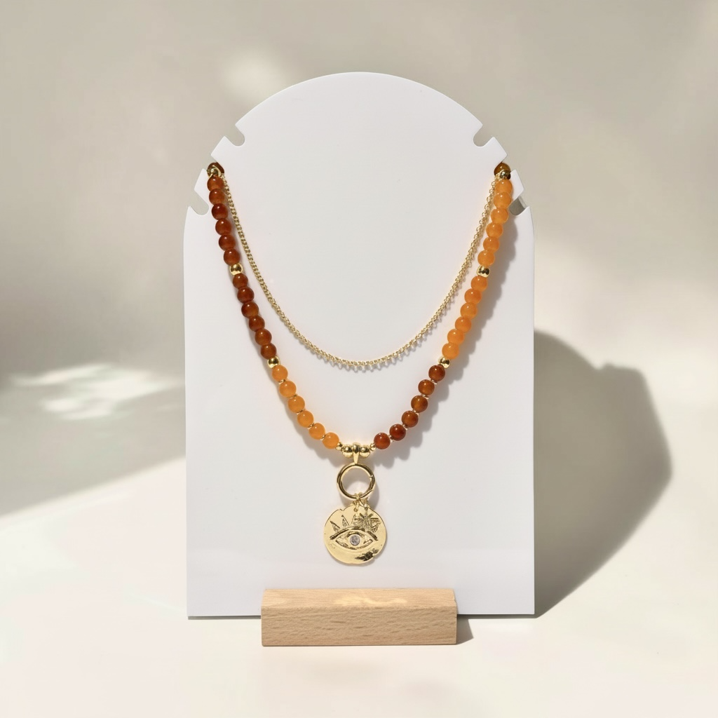 Gold Gaze & Polaris LAYERED Beaded Necklace